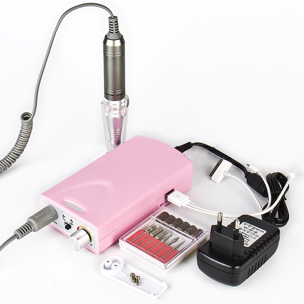 

New Arrival Rechargeable USB Electric Nail File Drill Manicure Pedicure Machine Tool Bit Power Bank