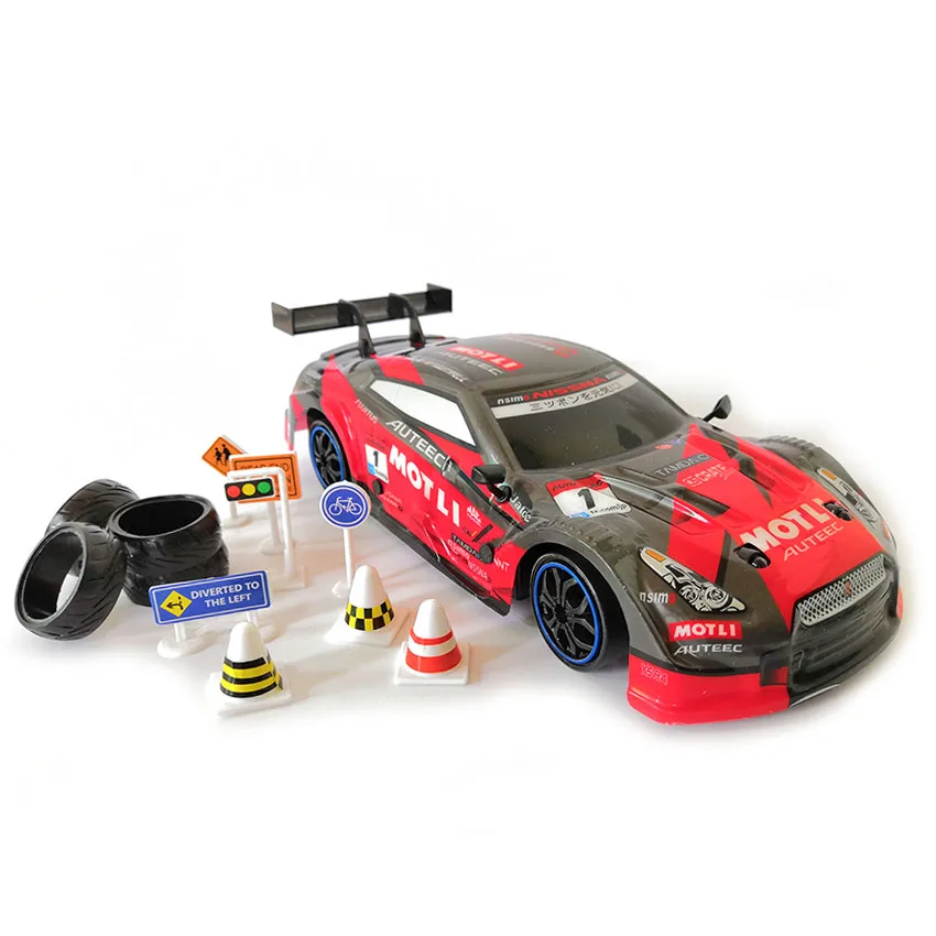 4WD drive rapid drift car Remote Control GTR Car 2.4G Radio <br />Control Off Road Vehicle RC car Drift High Speed Model car-in RC Cars <br />from Toys 