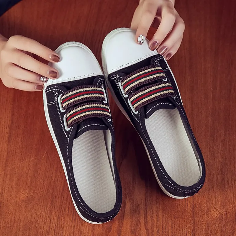 

Puimentiua Female Summer Comfortable Vulcanice shoes Women Canvas Shoes zapatos de mujer Woman Sneakers Casual Slip On Shoes