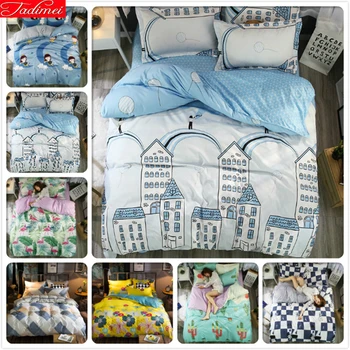 

Duvet Cover Sheet Pillowcase 3/4 pcs Bedding Set Adult Child Soft Bed Linens Single Full Double Queen King Size Bedspreads Quilt