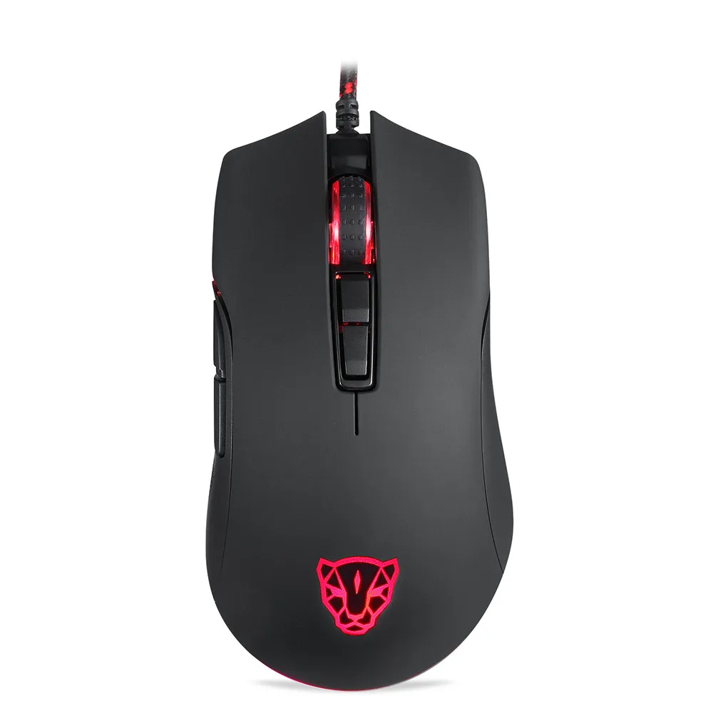 

EPULA 2019 Fashion Wired Mouse MOTOSPEED V60 12000DPI Professional Breathing Optical Wired Gaming RBG Mouse PUBG