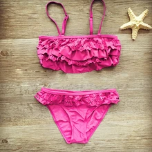 Одежда для плавания 7-14 лет, детские купальники falbala, Детские купальники, biquini infant, купальник бикини для девушки