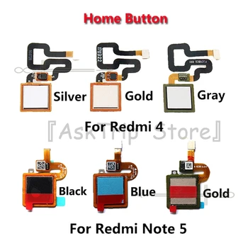 

For Xiaomi Redmi 4 Note 5 Fingerprint Scanner Touch Sensor ID Home Button Return Assembly Flex Cable Ribbon Repair Parts