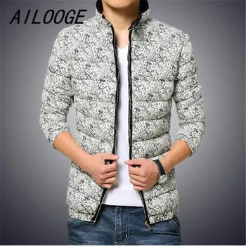 

AILOOGE Men Hot Sale Quality Autumn Winter Warm Outwear Brand Coat Casual Design Solid Male Windbreak Jackets Down Cotton coat