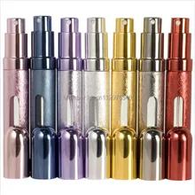 100 шт Мини Красочный 12 мл Путешествия многоразовый парфюмерный распылитель спрей алюминиевая пустая стеклянная бутылка портативный инструмент PB9
