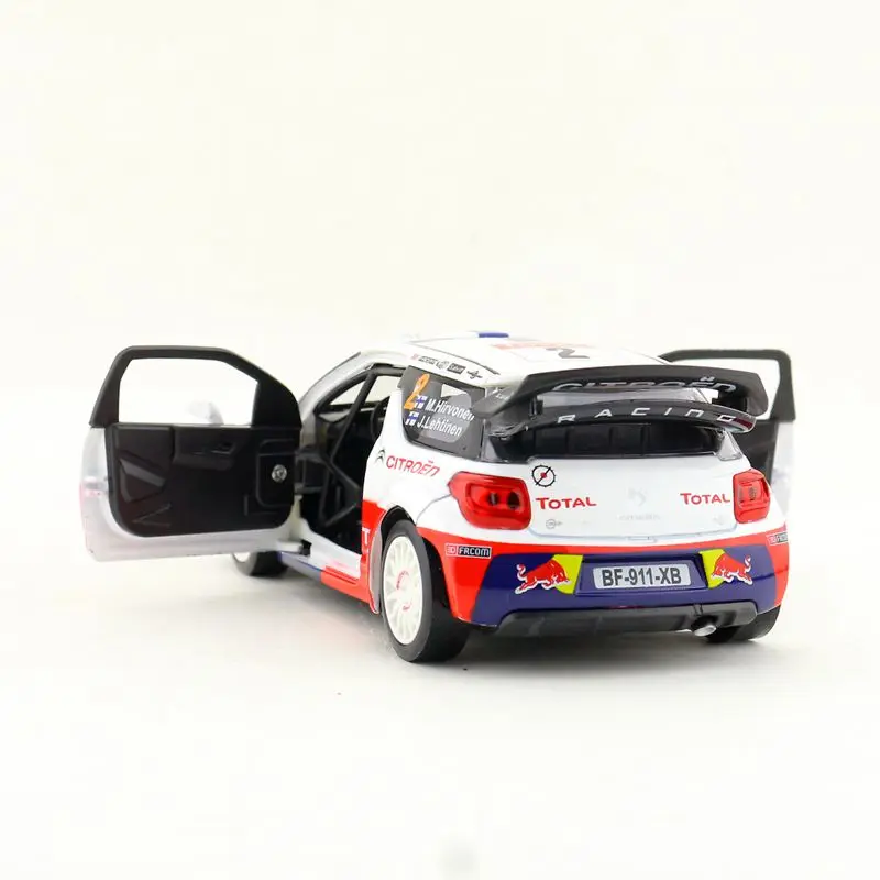 1:26/литая под давлением металлическая модель/Citroen DS3 WRC racing/звук и светильник/подарок для детей/Вытяжка/образовательная Коллекция/подарок для детей