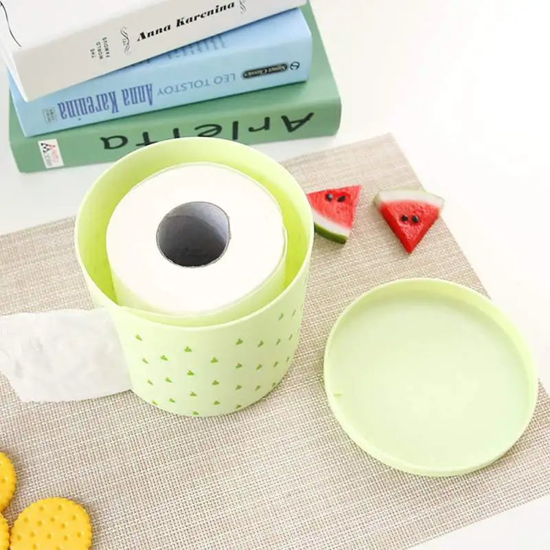 Plastic Tissue Box Round Side Draw Holder Napkin Paper Case | Дом и сад