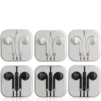 

High Quality Subwoofer Stereo Bass Universal Wired 3.5mm Earphone With Microphone Mic For Iphone Samsung Huawei Xiaomi Headset