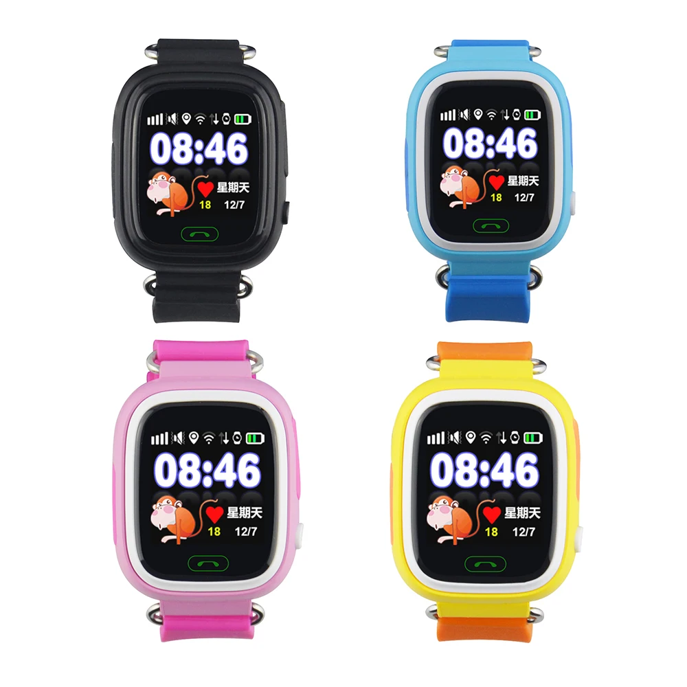 Smart baby WIFI Touch Screen Watch Q90 GPS Tracker Locator safe Anti-Lost reminder SOS Voice Chatting Phone Watch for Kids F40