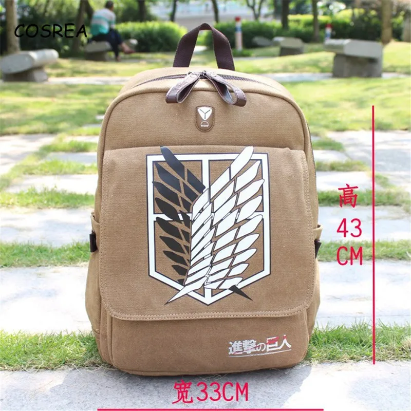 

Attack on Titan Shingeki No Kyojin Naruto Laptop attack of titan Backpack Shoulder Bag Rucksack Canvas Backpacks Mochila