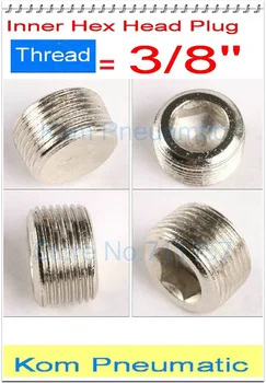

100pcs/lot 3/8" Male Thread Internal Inner Hex Head Air Pipe Pneumatic Plug Cap Socket Fitting PT 3/8 Inch BD-03