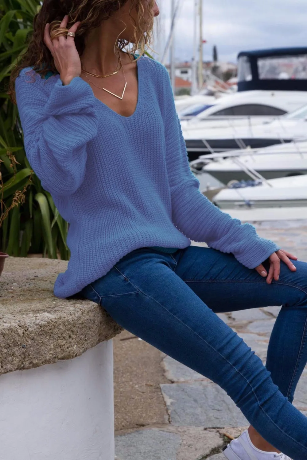 Fashion 2019 New Plus Size Autumn Loose Female Sweaters Winter Knitting Casual Long Sleeve Solid Colors Sweater Women Clothing