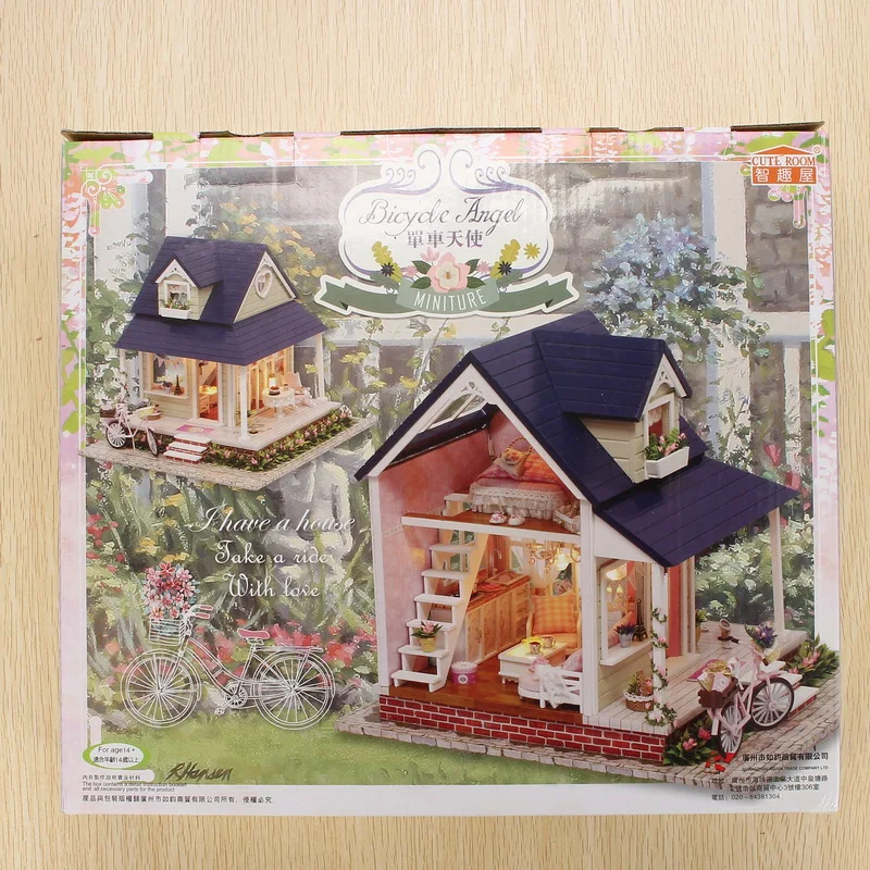 HTB13JfkXojrK1RkHFNRq6ySvpXaS Bicycle Angel DIY 3D Miniature House