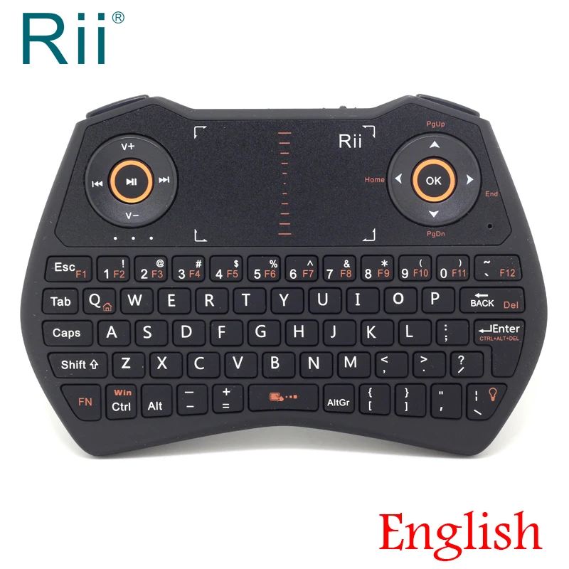 Оригинальная Беспроводная мини клавиатура Rii i28C с подсветкой 2 4 ГГц воздушная