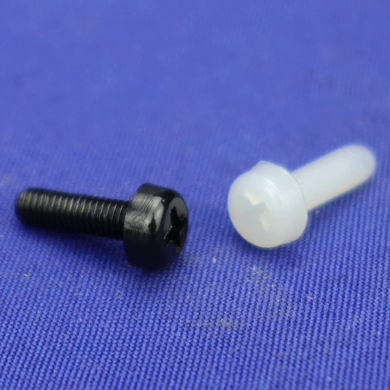 

50 pcs M2 M2.5 M3 M4 M5 M6 M8 Black /White Plastic Nylon Round Pan Phillips Head Screw