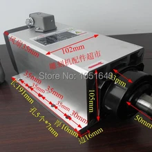 Квадратный 3kw Quanlity с воздушным охлаждением двигателя шпинделя, 220 V ER20 схода-off 0,01 мм, 4 Керамика подшипник, гравировка фрезерный Шпиндельный