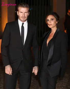 

Linyixun 2018 Famous Brand Mens Suits Wedding Groom Plus Size 3 Pieces(Jacket+Pant) Slim Fit Casual Tuxedo black Suit Male men