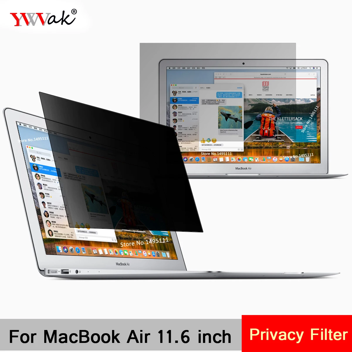 Для Apple MacBook Air 11,6 дюймов(256 мм* 144 мм) Фильтр конфиденциальности ноутбука с антибликовым покрытием Защитная пленка для экрана