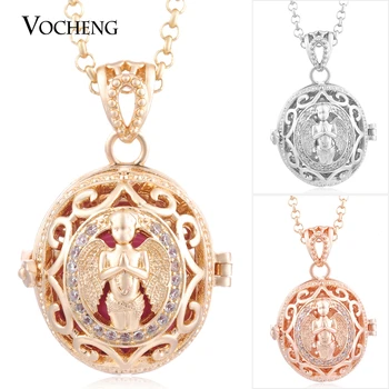 

10pcs/lot Vocheng Baby Chime Stainless Steel Chain 3 Colors Zircon Jewelry VA-217*10 Free Shipping
