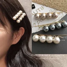 1 шт. заколки для волос для женщин, новые жемчужные украшения Han Fanzhuzi, милая простая шпилька для волос, боковое слово, челка, зажим для женщин G0402