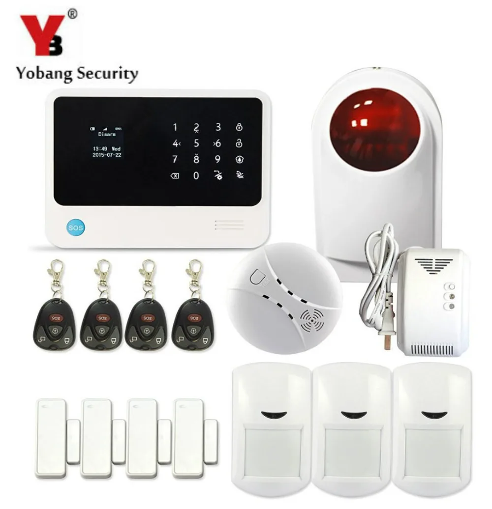 YobangSecurity 2016 2.4G WIFI Wireless GSM House Alarm System Quad Band