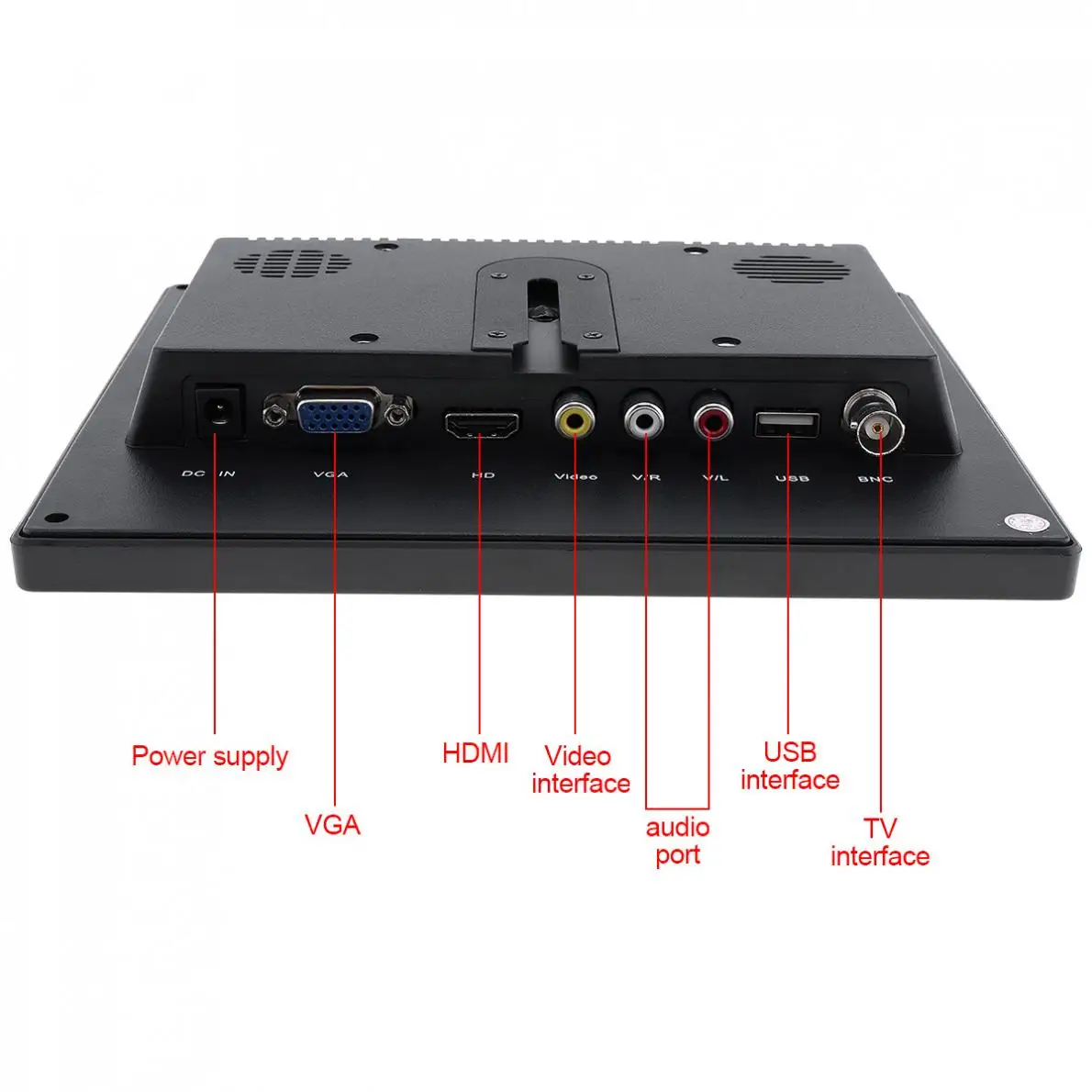 12V 8 дюймов HD светодиодный TFT-LCD автомобильный монитор Мини ТВ компьютер 2 канала видео Вход безопасности для контроля уровня сахара в крови с Динамик VGA HDMI для автомобиля