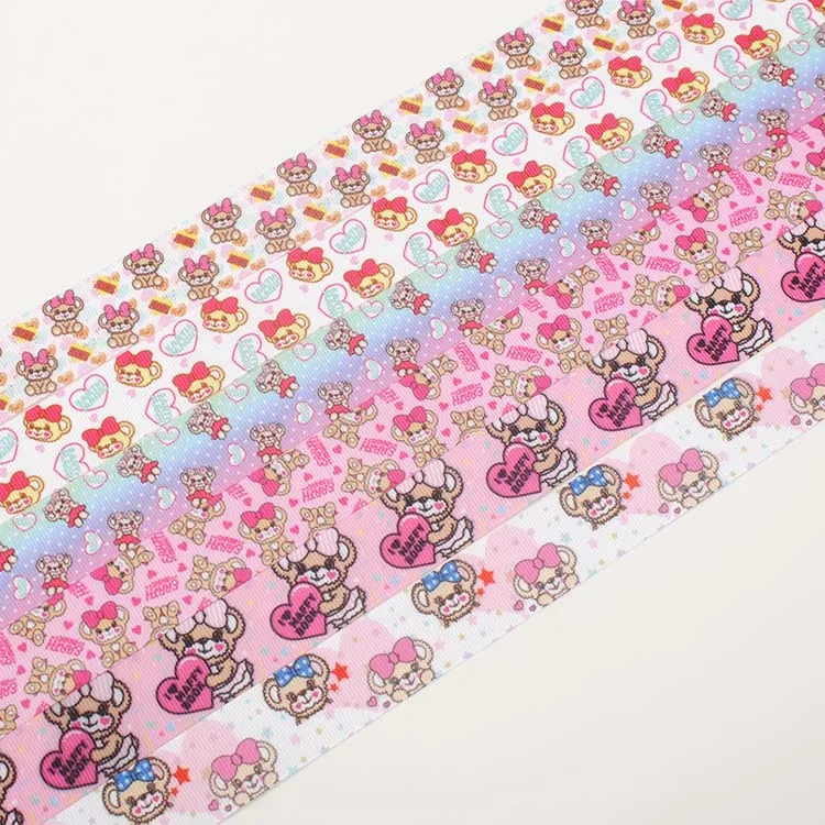 

10yards - different sizes -Cartoon bear grosgrain ribbon - Earth magic printed ribbon - Lovely,Cute ribbon