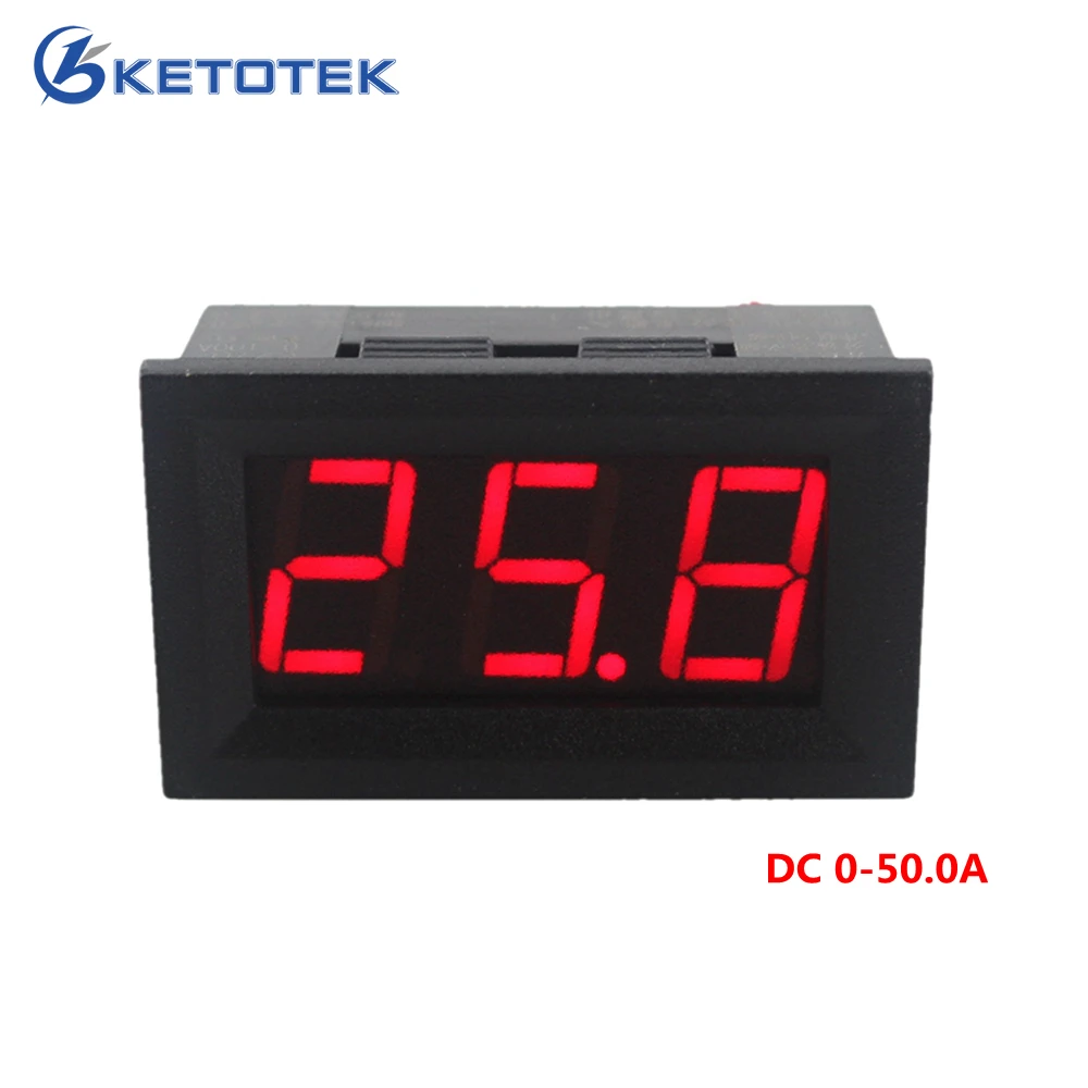 Details about / DC 0‑10A Round Pannel LCD Display Digital Current Meter Ammeter Amp Monitor