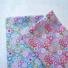 Полметра Свежий маленький цветок печати Лоскутная Хлопок Ткань для постельного белья верхней одежды ребенка ткань CR-A357