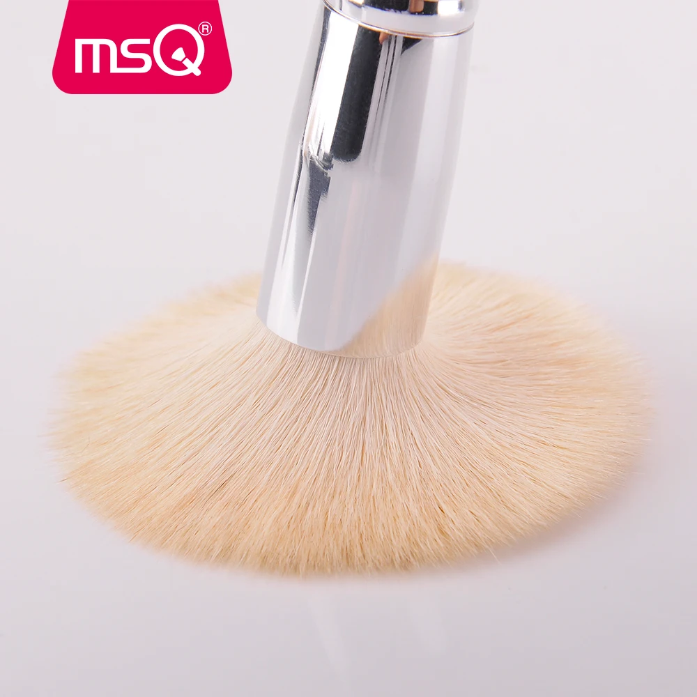 MSQ 15pcs Pro Makeup Brushes Set Powder Foundation Blusher Eyeshadow Blending Make Up Brush Goat Hair PU Leather Case 5