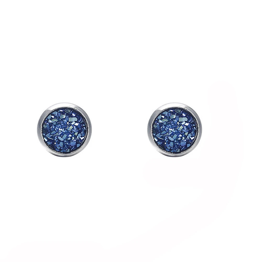 

Blue Crystal Rhinestone Imitation Pearl Small Stud Earrings for Women Shiny Earrings Jewelry Bride Wedding Party Gifts