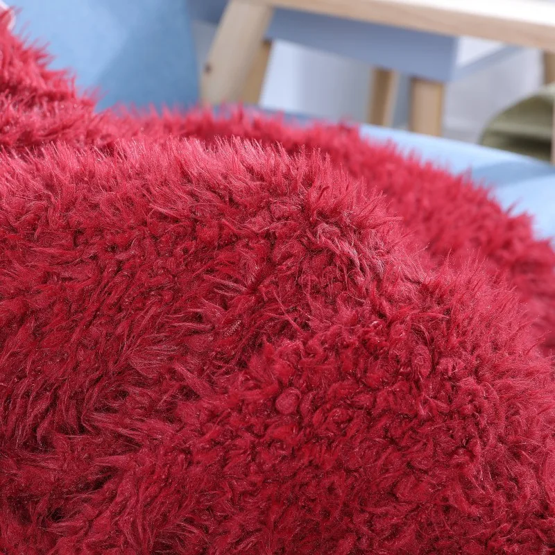 Бордовый из искусственного меха бросить Одеяло для дивана приятные кровать плюшевые Одеяло для детей декор для детских комнат