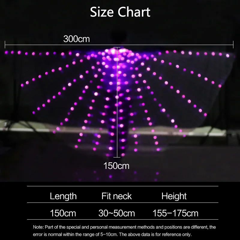 Танец живота светодиодный Isis Крылья красочные популярные сцены реквизит танец живота светодиодный крылья реквизит с палкой