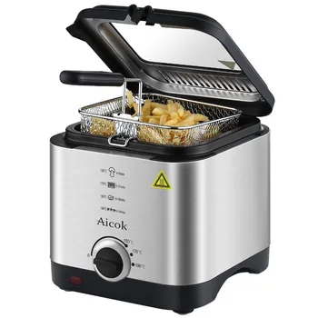 

Electric Mini Deep Fat Fryer Smart Home Fryer Large Capacity Oil-free French Fries Machine 1.5L