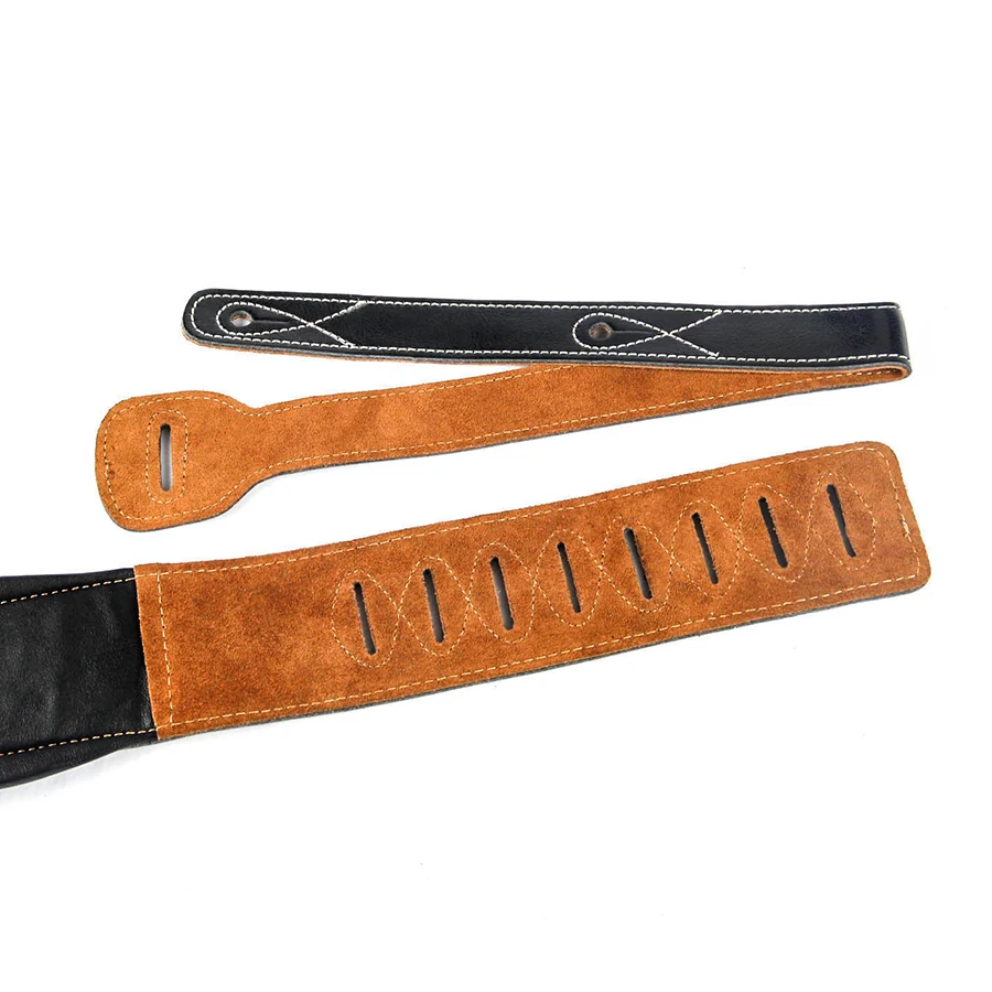 YUEKO Cowhide Leather Guitar Strap  Handmade knit High Quality Strap For Acoustic Electric Bass Guitar Strap guitar accessories