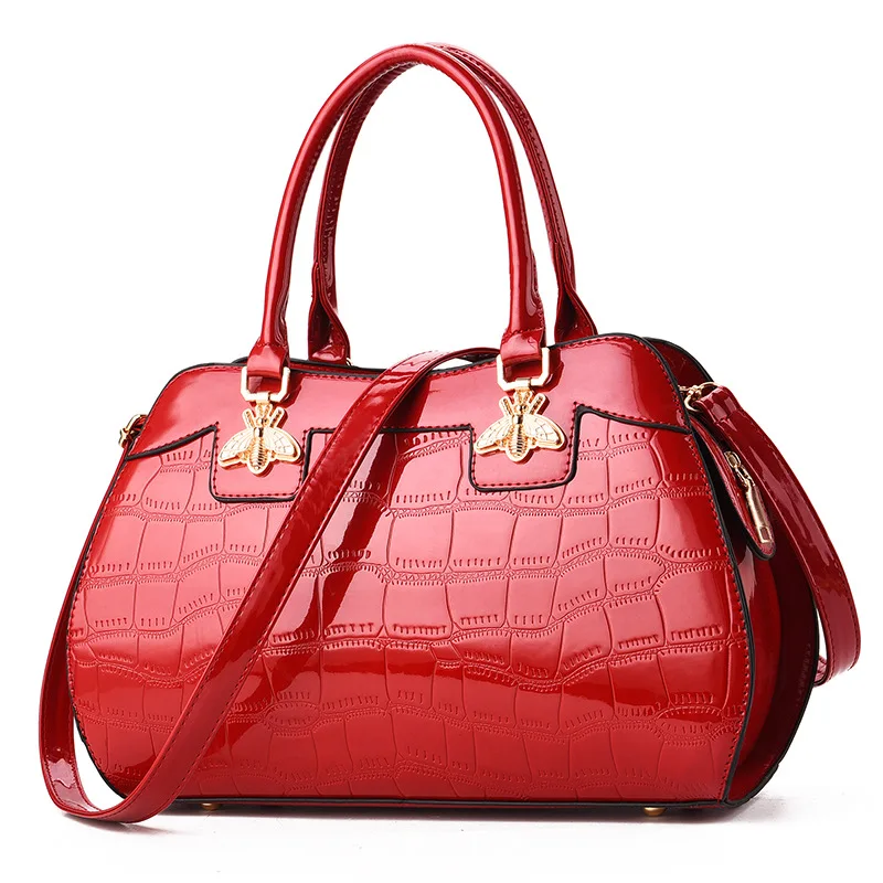 Buy New Products Large capacity bright leather Luxury lady handbag Ladies Bag