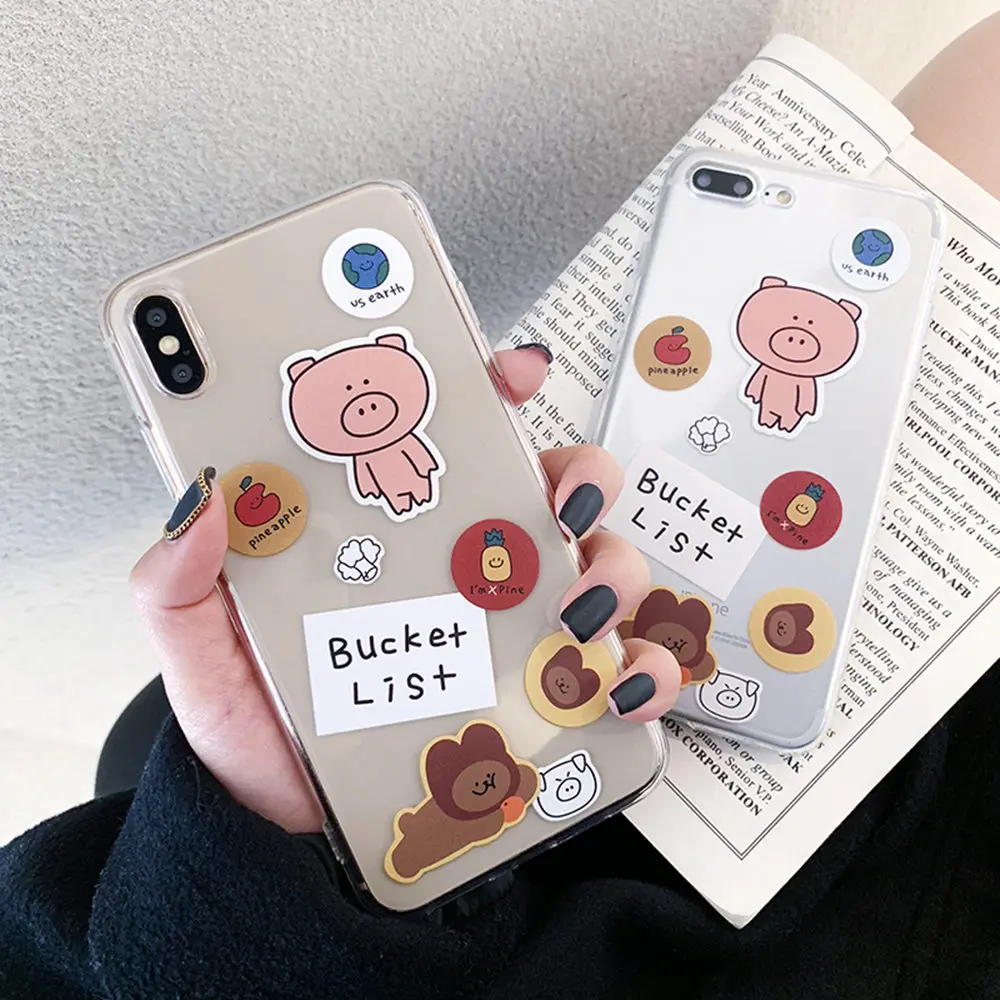 

Meezzy Cute Design Clear Case for Iphone Xs Max XR Anti-Drop and Shockproof TPU Case Compatible with Ip7/8/Xs/XR/XsMax 2280219