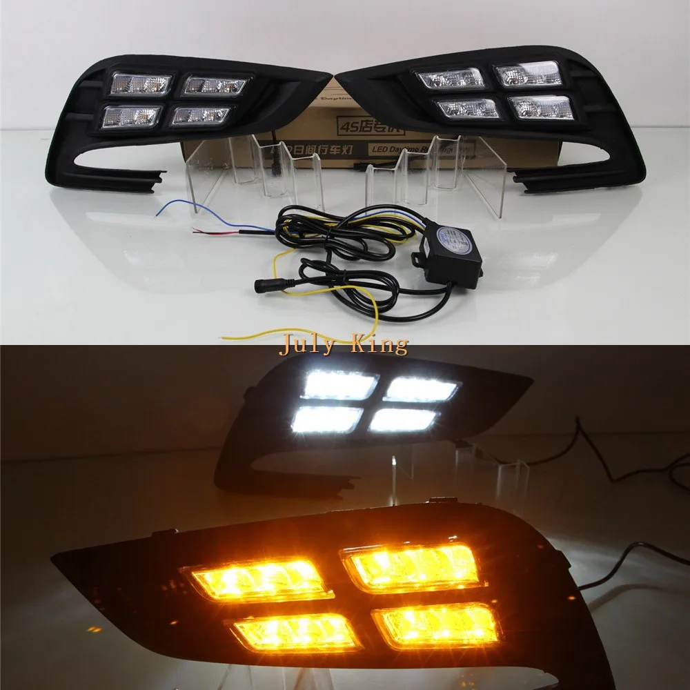 July King LED Daytime Running Lights DRL Case for Buick Encore and Opel Mokka X 2016+, 6000K LED Fog Lamp + Yellow Turn Signals July King LED Daytime Running Lights DRL Case for Buick Encore and Opel Mokka X 2016+, 6000K LED Fog Lamp + Yellow Turn Signals