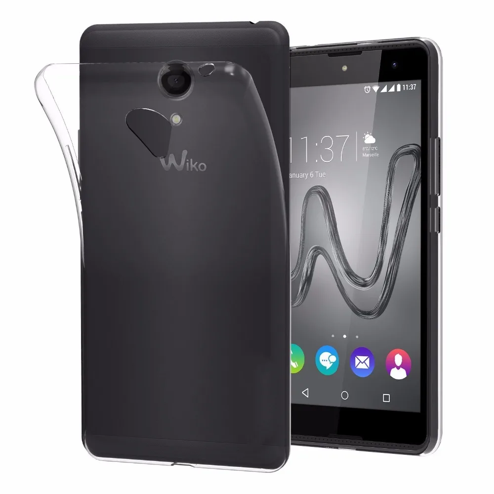 Прозрачный чехол для Wiko Robby Мягкий ТПУ силиконовый гелевый задней панели