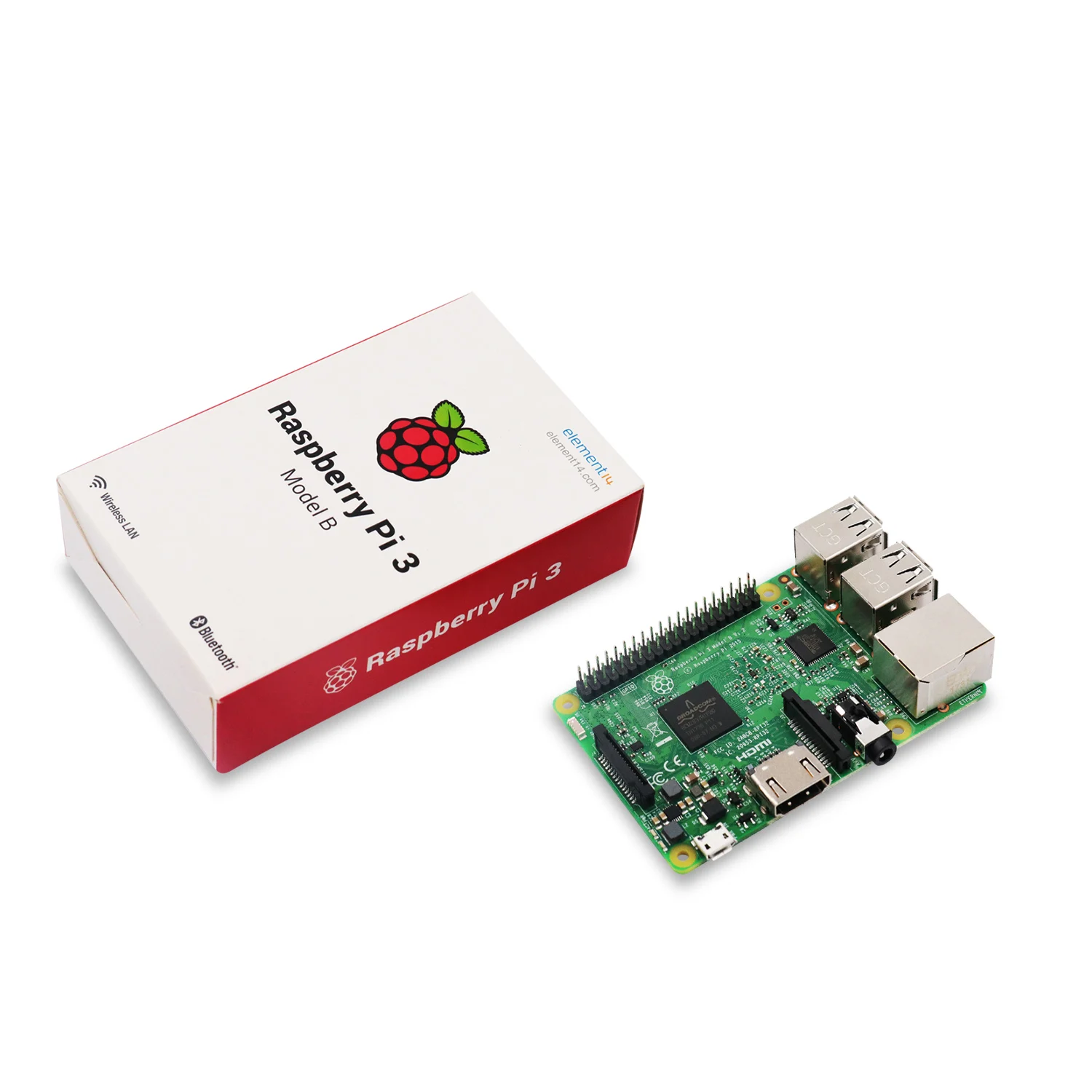 Raspberry PI 3 Model B стартовый комплект+ блок питания(ЕС/США)+ PI 3 акриловый чехол+ теплоотвод