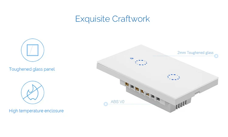 Интеллектуальный выключатель света Sonoff T1 EU/UK/US Smart Wi-Fi настенный сенсорный светильник сенсорный выключатель 1/2/3 Gang Touch/Wifi/RF/приложение пульт Умный домашний контроллер работы с Alexa