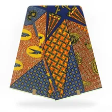 Модная африканская восковая штамповка 6 ярдов/шт. Высококачественный батик, настоящий воск хлопок воск для батика для шитья F903-19-9