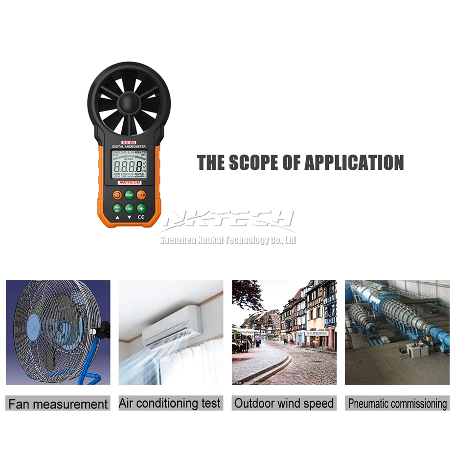 Meter Air Volume Tester Gauge With Multifunction Buttons For Flying Sailing