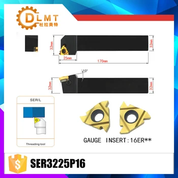 

SER3225P16 External Threading Tools Lathe Index Threading Turning Tool Holder For 16ER AG60 Insert Right Hand