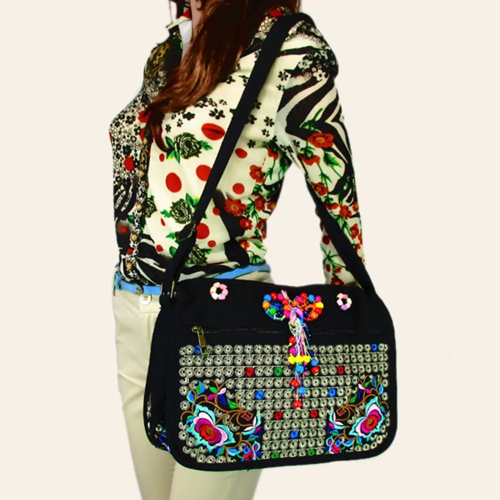 2 pcs set of Hmong Vintage Ethnic Tribal Thai Indian Boho shoulder bag