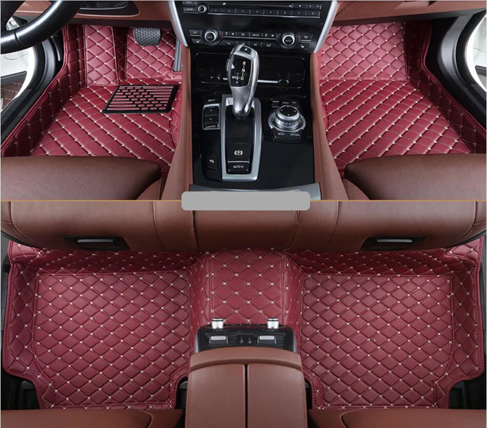 

For TOYOTA LAND CRUISER LC200 2012-2016 Floor Mats Foot Carpets Step Mat Cargo Liner HIGH QUALITY Embroidery Soft Leather Mats