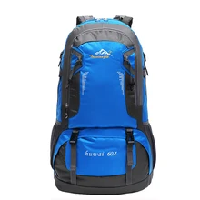 Hot sale!60L Women and Men large capacity Mountaineering backpack brand quality travel bag packs waterproof nylon rucksacks