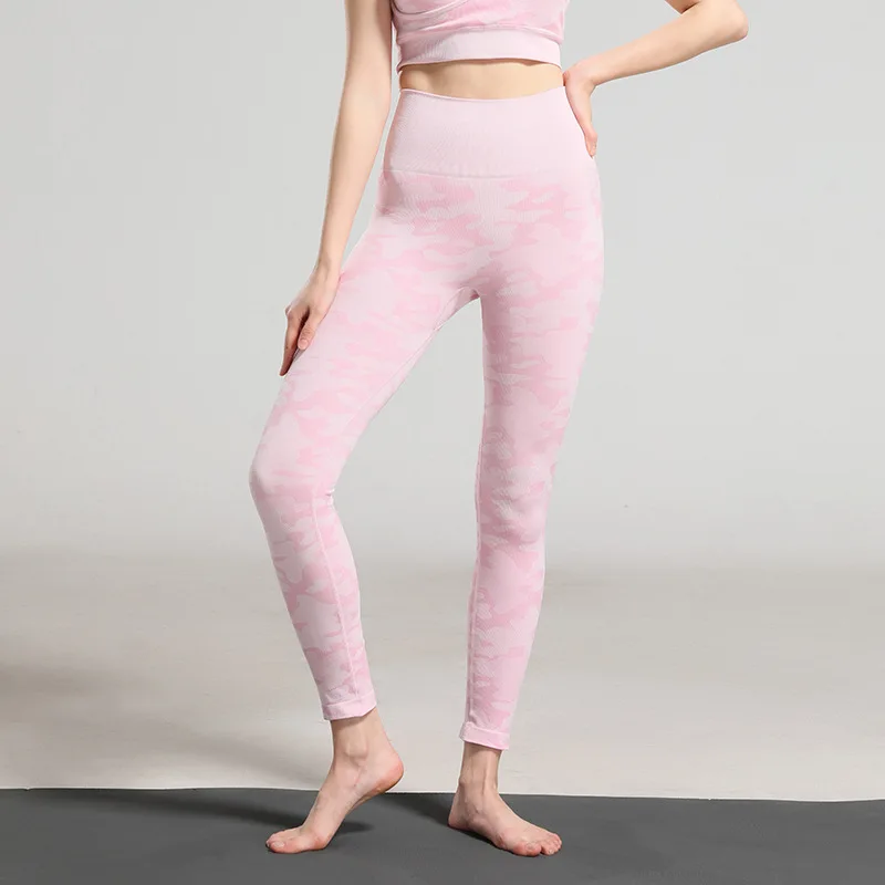 

New female yoga pants leggings for fitness camouflage slim Hip-lifting sports leggings high elastic tights Women's sports pants