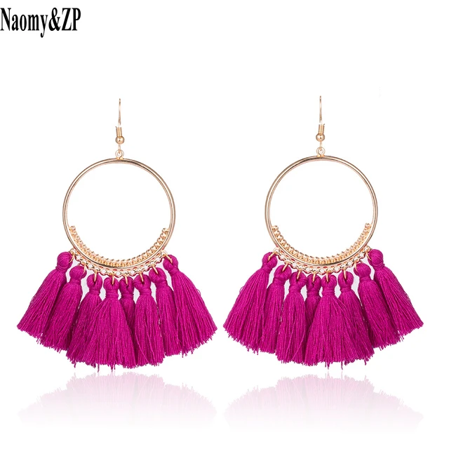 Vintage metal tassel earrings Posi style dangle earrings three-piece combination dangle earrings Women Girl gift