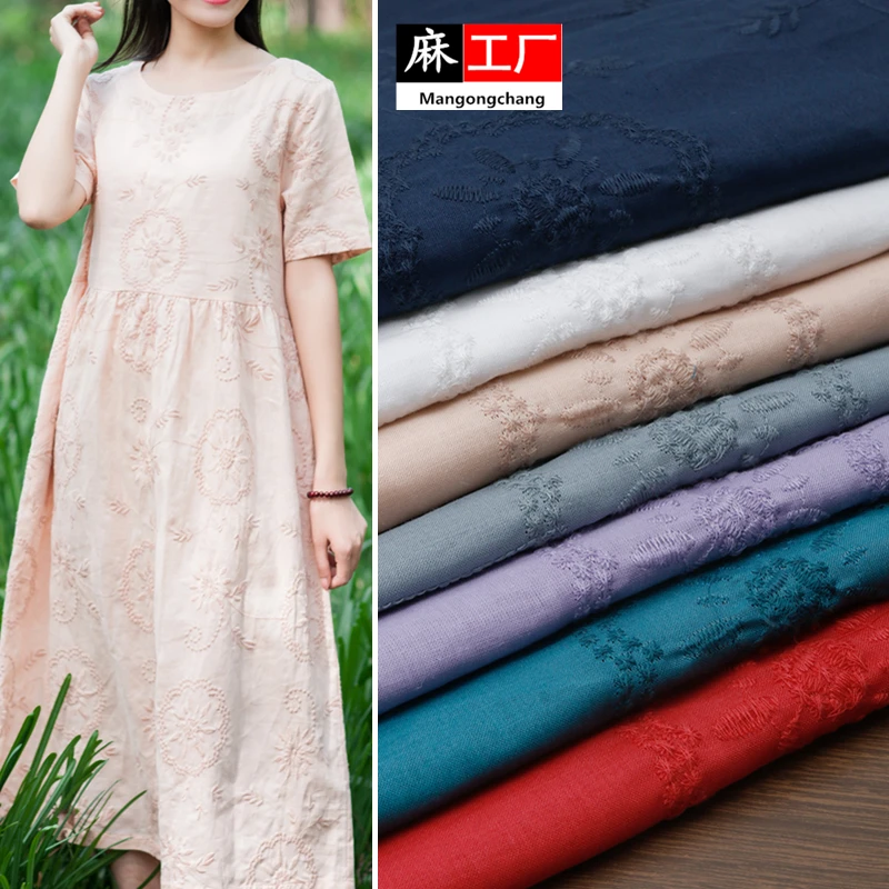 Высококачественное платье с вышивкой рами, летняя тонкая ткань